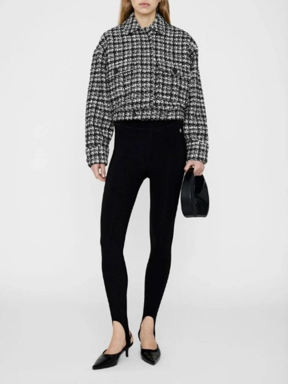 Anine Bing 'Rhea' Black Legging Size S